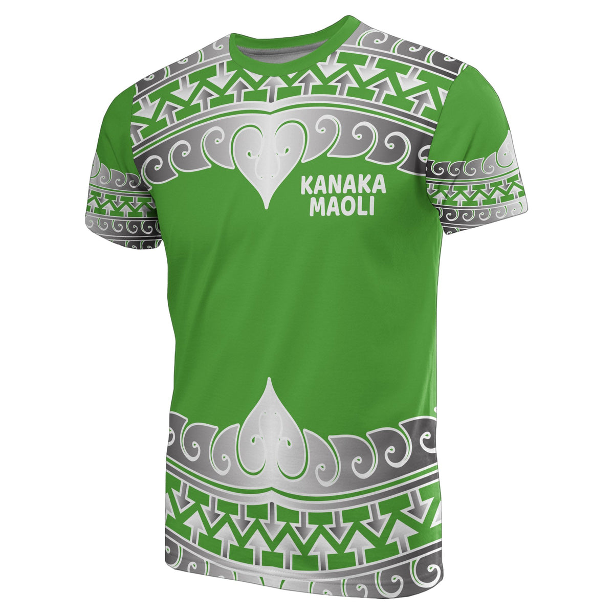 Kanaka Maoli All Over T Shirt Kanaka Maoli Wave Style Unisex Green - Polynesian Pride