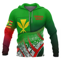 Kanaka Maoli Coat of rms Hoodie Polynesian Pattern Unisex Green - Polynesian Pride