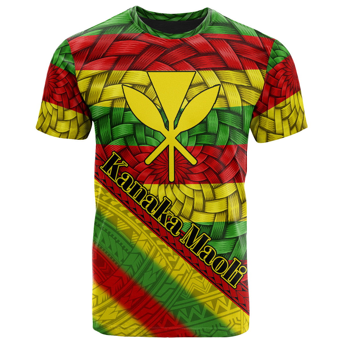 Hawaii Custom T Shirt Kanaka Maoli With Bamboo Patterns LT10 Yellow - Polynesian Pride