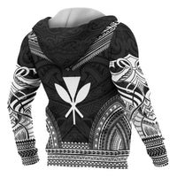 Kanaka Maoli Polynesian Chief Custom Zip up Hoodie Black Version - Polynesian Pride