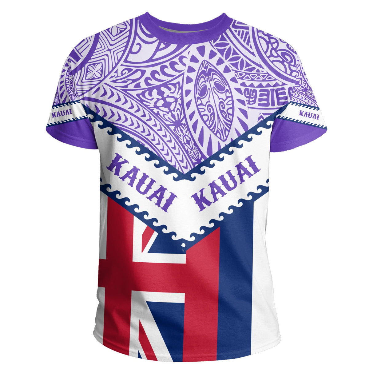 Hawaii Flag Kauai T Shirt Mit Style - Polynesian Pride