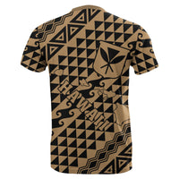 Hawaii T Shirt King Kakau Kanaka Gold - Polynesian Pride