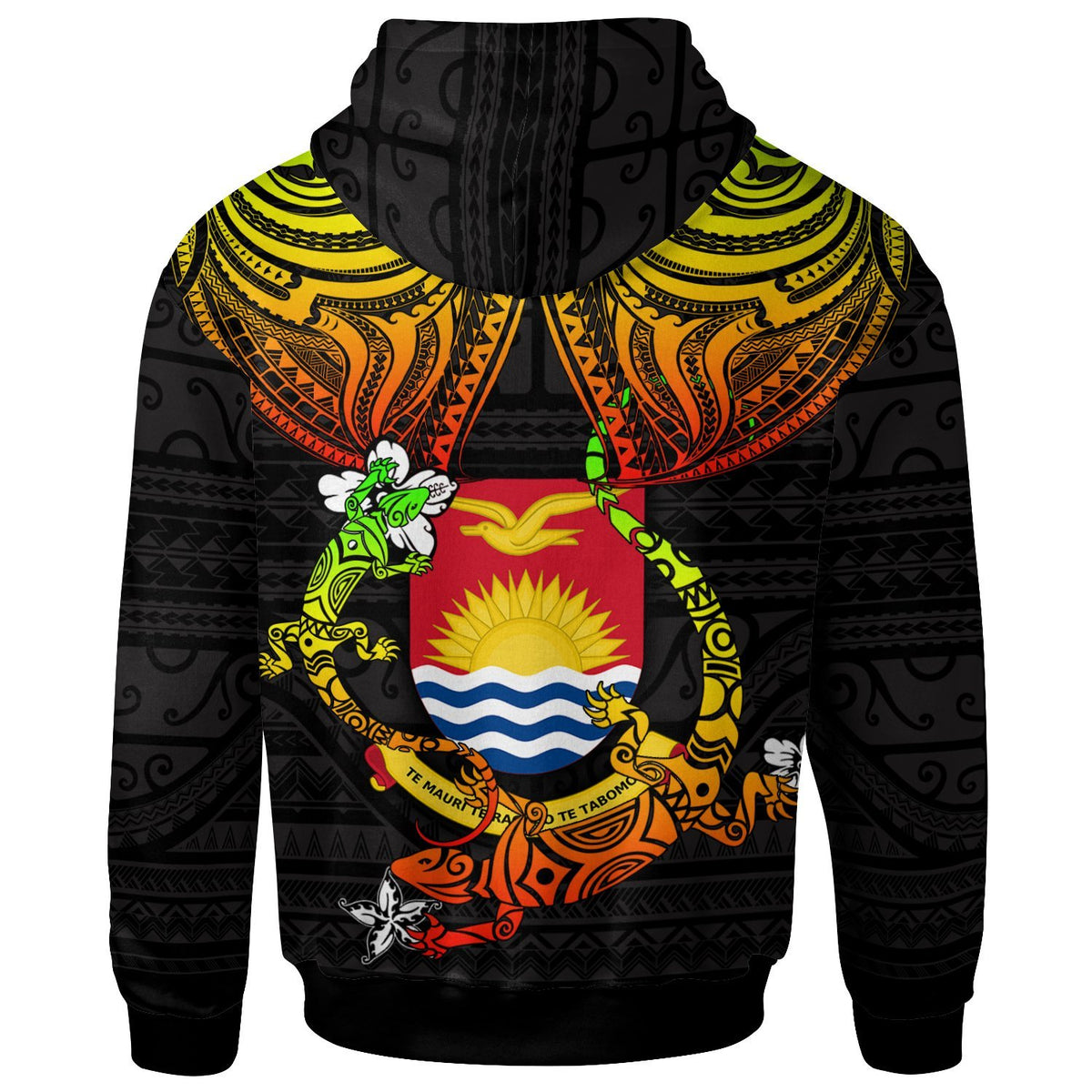 Kiribati Zip up Hoodie Lizard Good Chest - Polynesian Pride