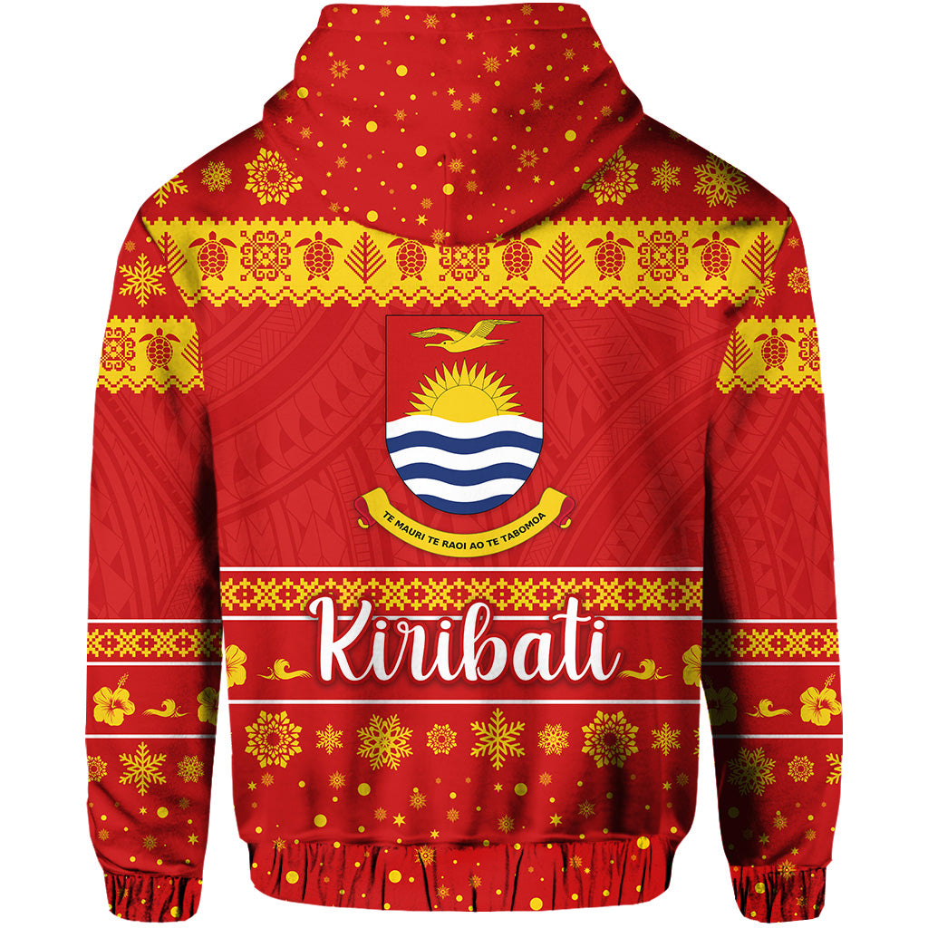 Kiribati Christmas Zip Hoodie Simple Style LT8 - Polynesian Pride