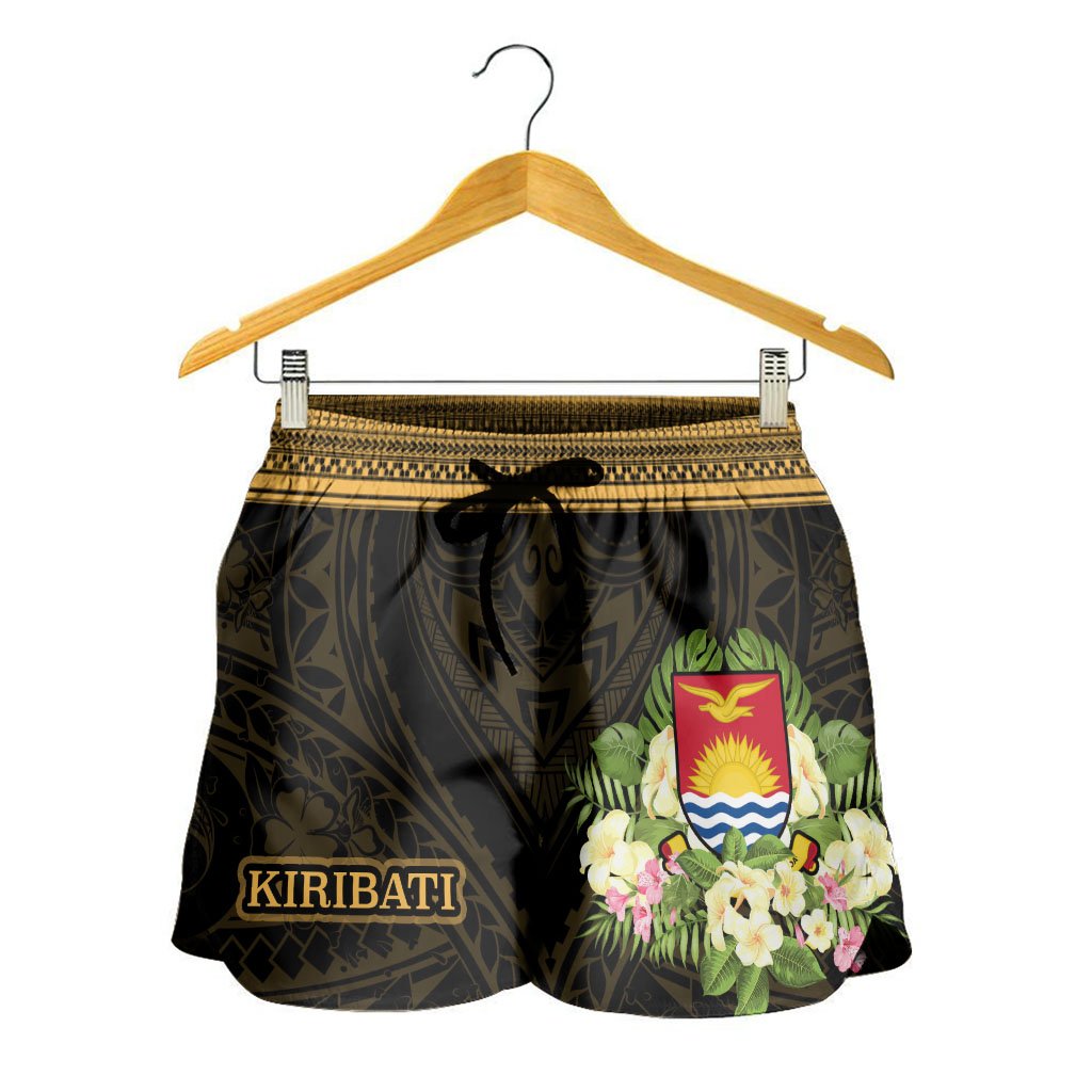 Kiribati Women's Shorts - Polynesian Gold Patterns Collection - Polynesian Pride