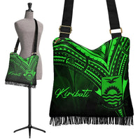 Kiribati Boho Handbag - Green Color Cross Style - Polynesian Pride