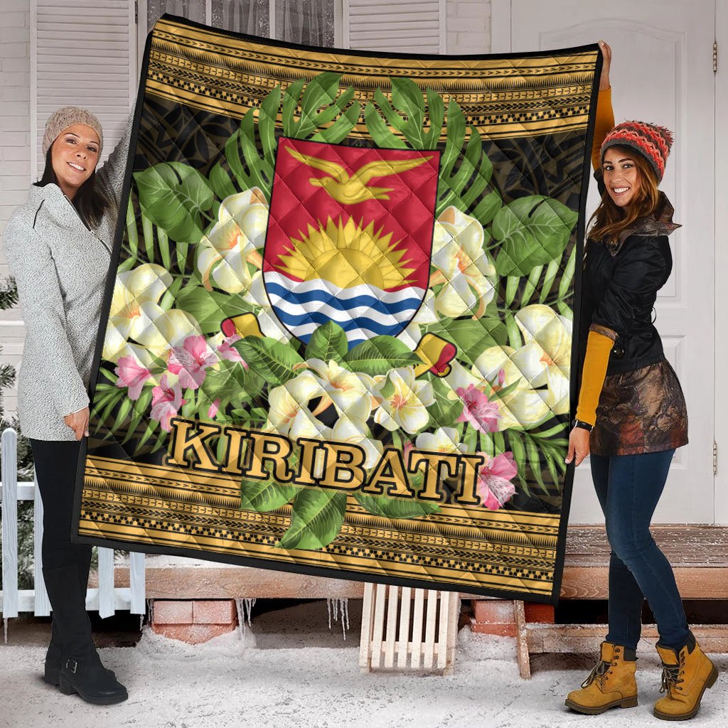 Kiribati Premium Quilt - Polynesian Gold Patterns Collection - Polynesian Pride