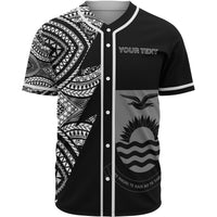 Kiribati Custom Personalized Baseball Shirt - Flash Style White Unisex White - Polynesian Pride