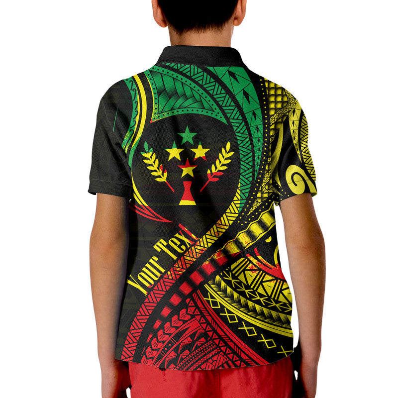 Custom Kosrae Polo Shirt Federated States of Micronesia Reggae Wave Style LT9 - Polynesian Pride
