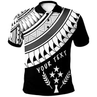 Kosrae Custom Polo Shirt Ginger Lei Pattern White Unisex White - Polynesian Pride