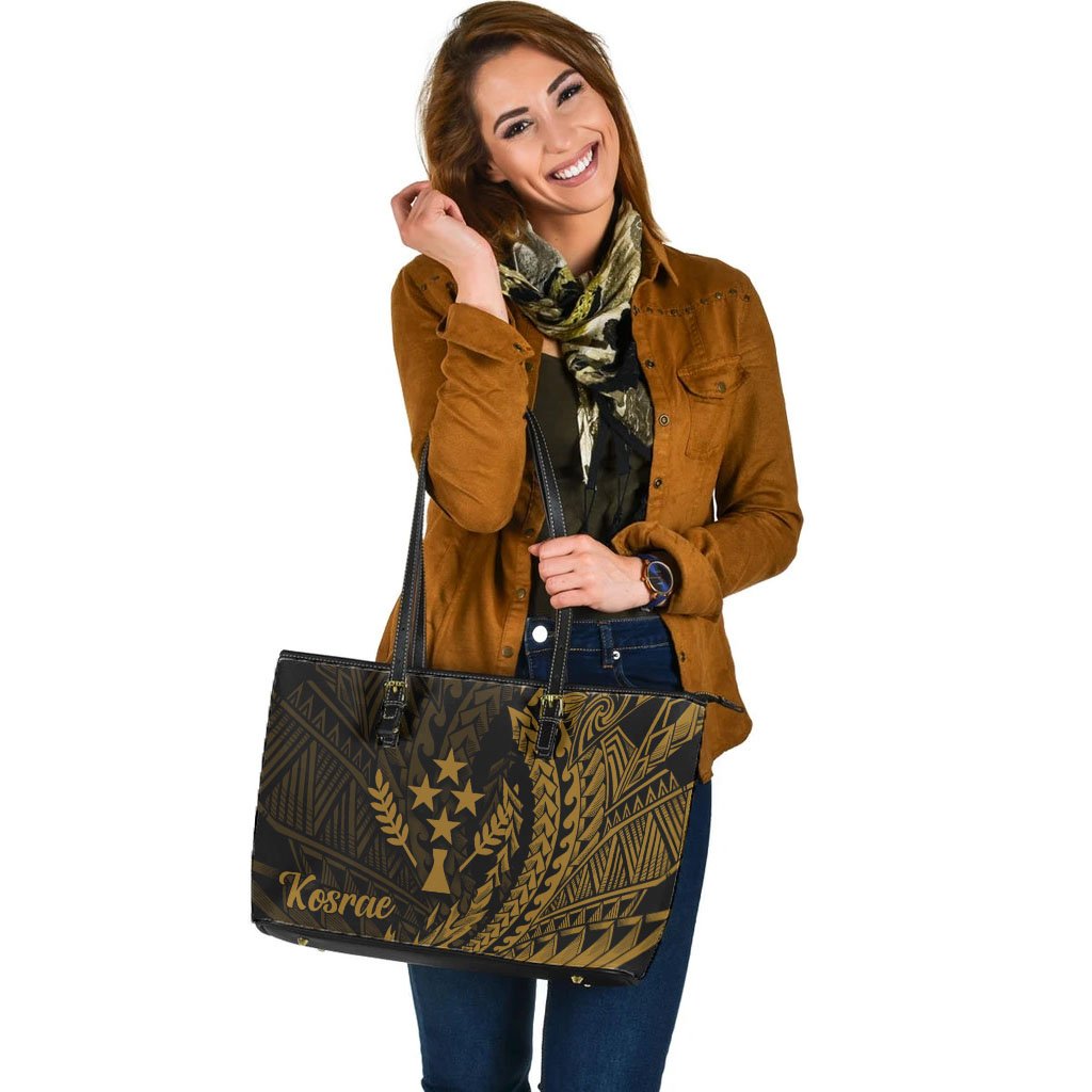 Kosrae Leather Tote - Wings Style - Polynesian Pride