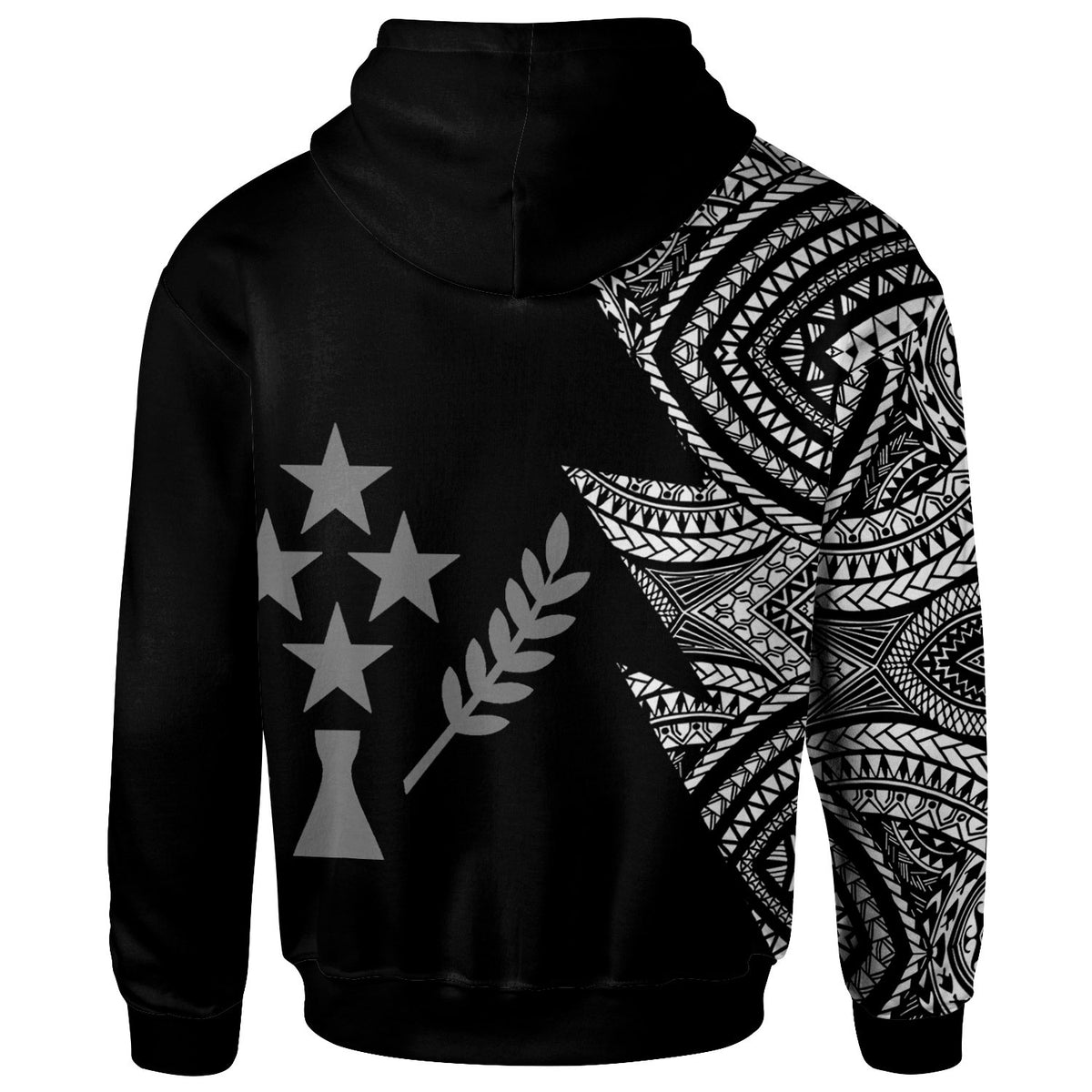 Kosrae Custom Personalized Hoodie Flash Style White - Polynesian Pride