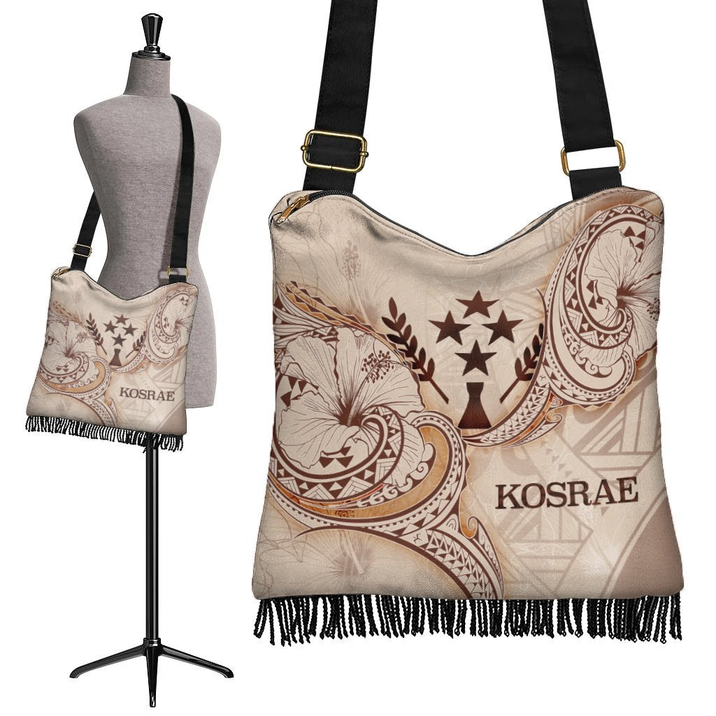 Kosrae Boho Handbag - Hibiscus Flowers Vintage Style - Polynesian Pride