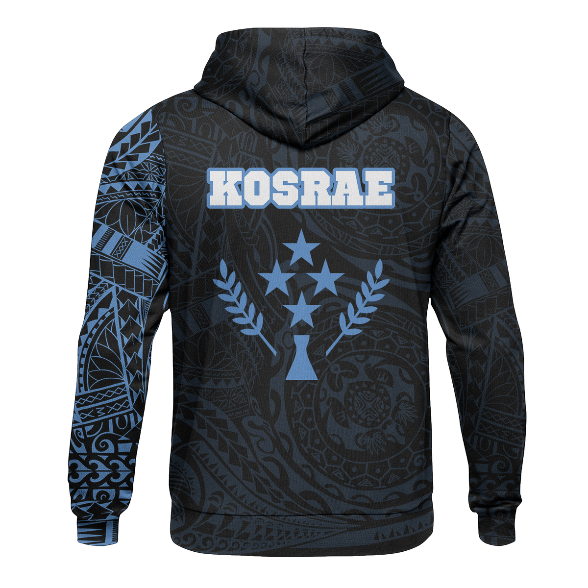 Micronesia All Over Print Hoodie Kosrae In My Heart Blue - Polynesian Pride