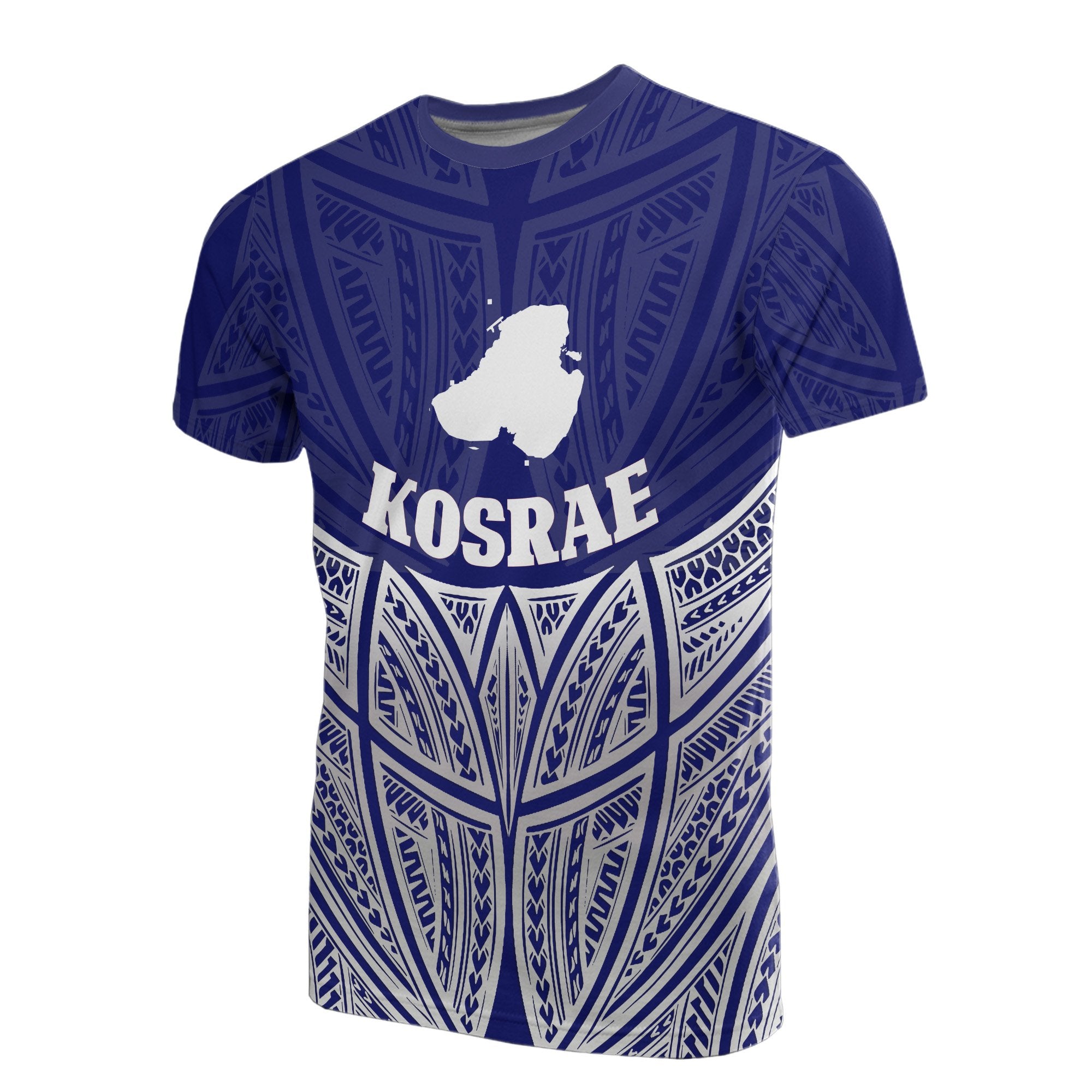 Kosrae Polynesian T Shirt Blue Pride Map And Seal Unisex Blue - Polynesian Pride