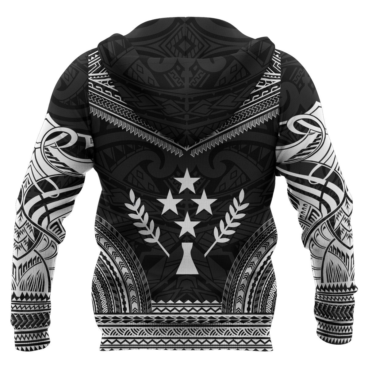 Kosrae Polynesian Chief Hoodie Black Version - Polynesian Pride