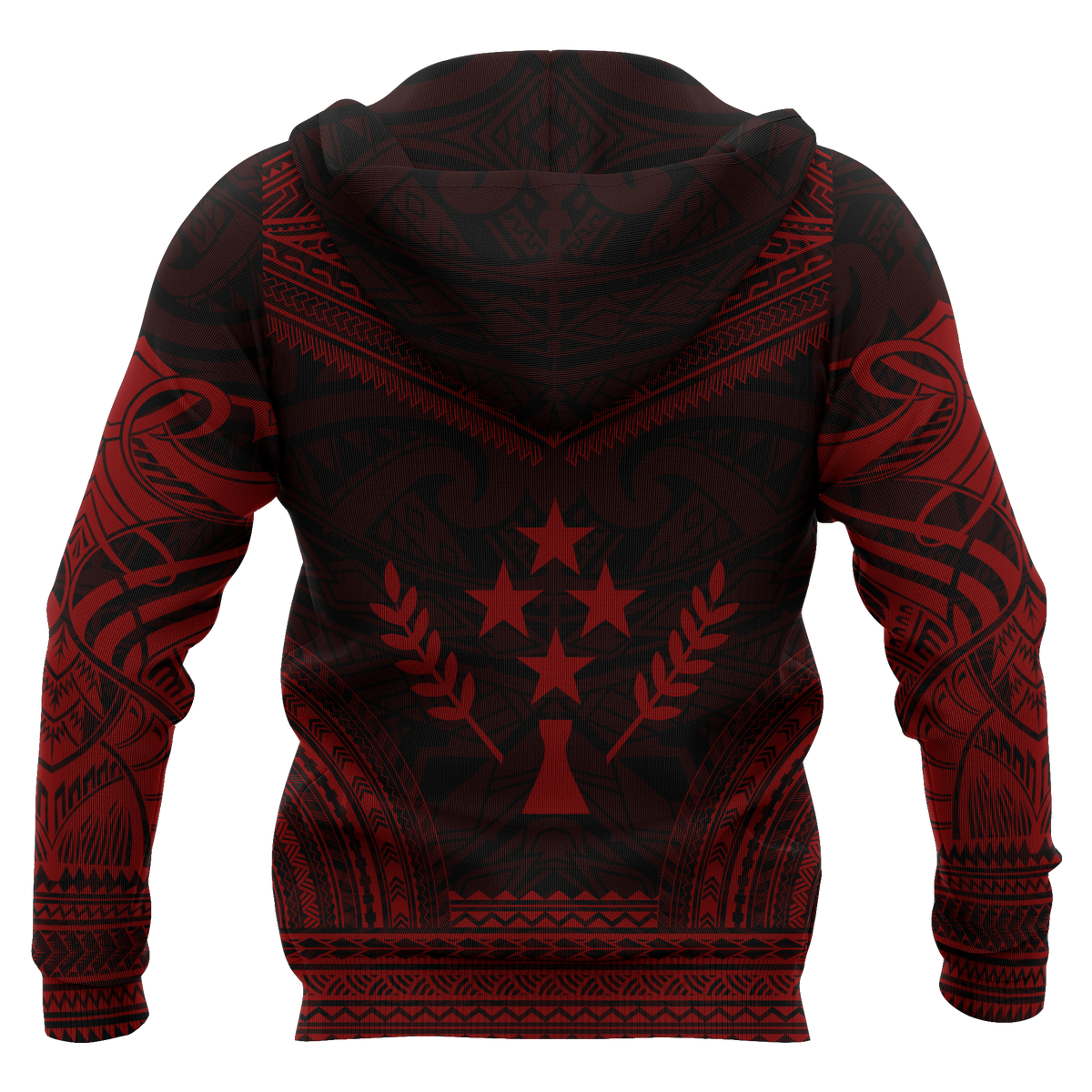 Kosrae Polynesian Chief Hoodie Red Version - Polynesian Pride