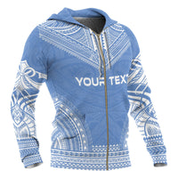 Kosrae Polynesian Chief Custom Zip up Hoodie Flag Version - Polynesian Pride