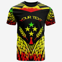 Kosrae Custom T Shirt Unique Eagle Feather Texture Reggae Unisex Reggae - Polynesian Pride