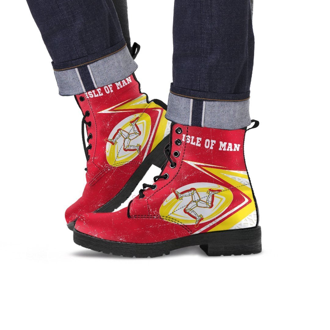 Isle Of Man Rugby Leather Boots - Celtic Manx Rugby Ball - Polynesian Pride