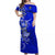 Samoa Off Shoulder Long Dress Be Unique Blue LT13 Women Blue - Polynesian Pride