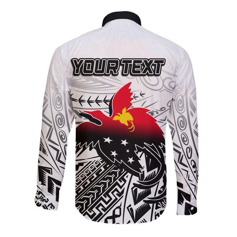 (Custom Personalised) Papua New Guinea Patterns Long Sleeve Button Shirt LT6 - Polynesian Pride