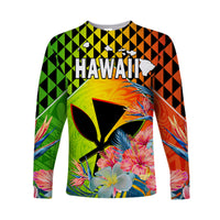 (Custom Personalised) Hawaii Long Sleeve Shirt Hawaiian Tribal Kanaka Maoli Hibiscus LT14 - Polynesian Pride