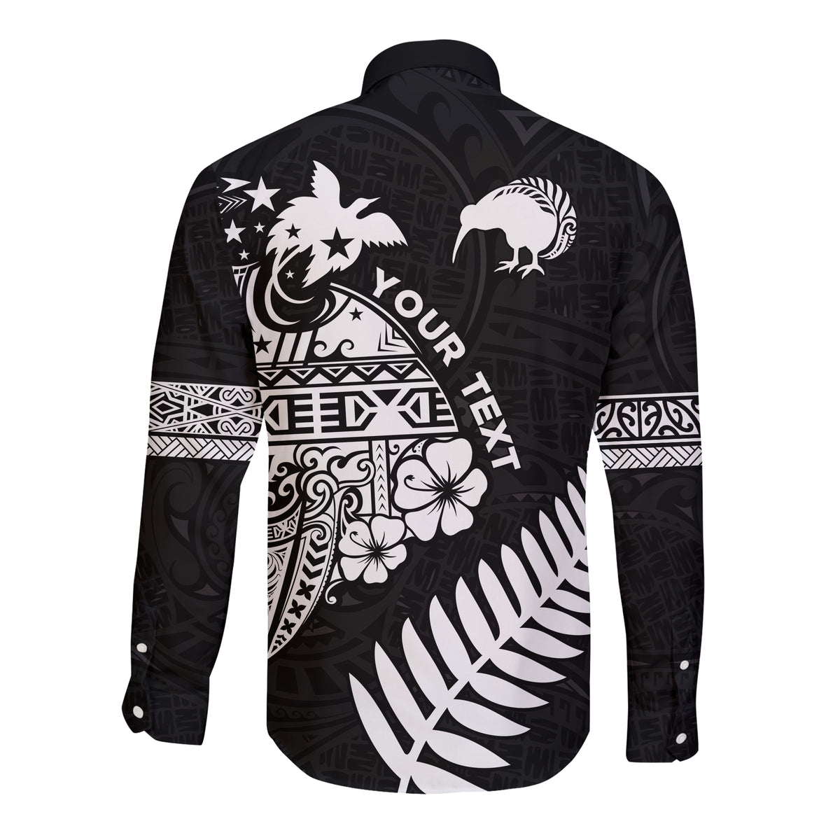 (Custom Personalised) Papua New Guinea and New Zealand Hawaii Long Sleeve Button Shirt Maori Polynesian LT13 - Polynesian Pride