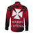 Alo Chiefdom Wallis et Futuna Hawaii Long Sleeve Button Shirt Polynesian Pattern and Flag LT13 - Polynesian Pride