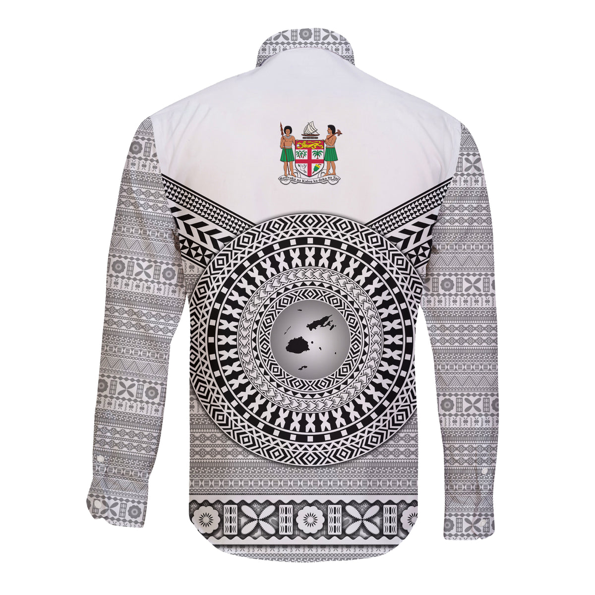 Central Coast Fijians Hawaii Long Sleeve Button Shirt Fiji Tapa Original Style LT8 - Polynesian Pride