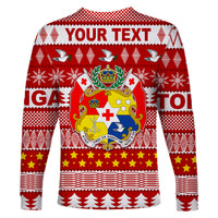 (Custom Personalised) Tonga Kilisimasi Fiefia Long Sleeve Shirt Merry Christmas with Tongan Pattern LT13 - Polynesian Pride