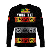 (Custom Personalised) The Hunters PNG Long Sleeve Shirt Papua New Guinea Hunters Rugby LT13 - Polynesian Pride