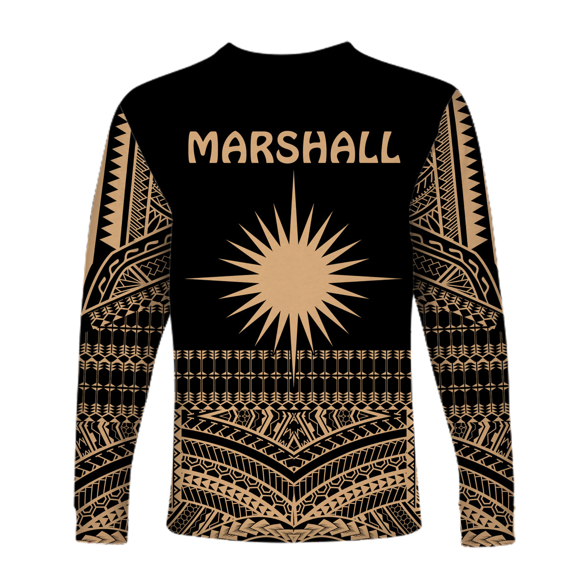 Marshall Islands Long Sleeve Shirt Best Tattoo Version Golden LT13 - Polynesian Pride