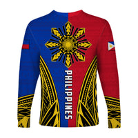 Philippines Long Sleeve Shirt Sun Rayonnant LT13 - Polynesian Pride