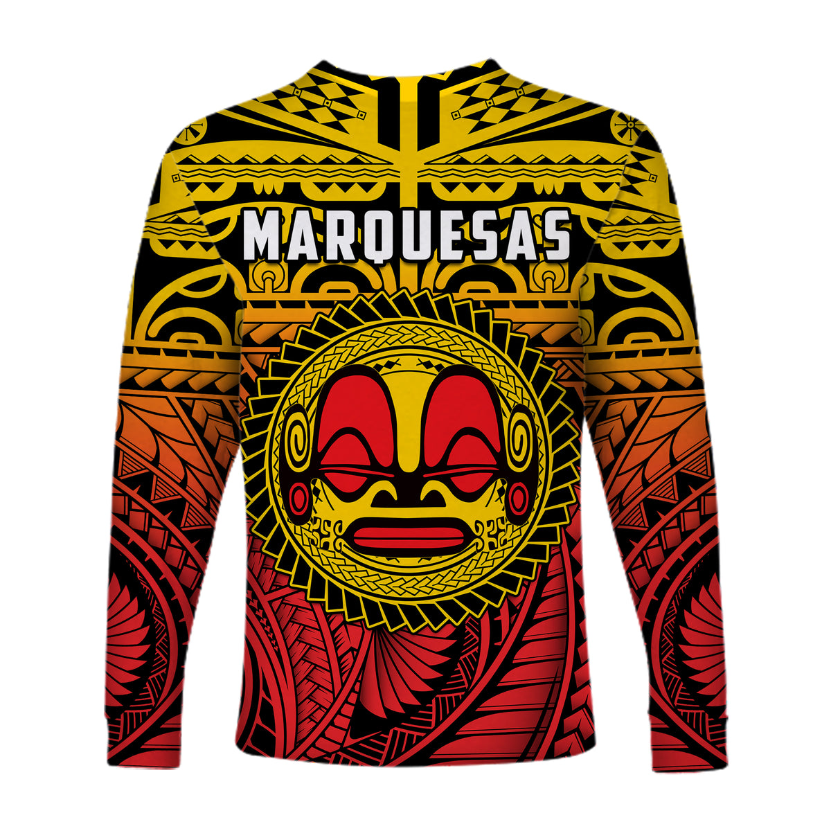 Marquesas Islands Long Sleeve Shirt Mata Tiki Polynesian Pattern LT13 - Polynesian Pride