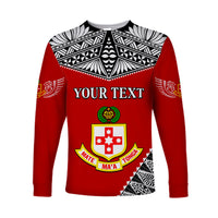 (Custom Personalised) Kolisi Tonga Long Sleeve Shirt College 'Atele Mate Ma'a Tonga LT13 Unisex Red - Polynesian Pride