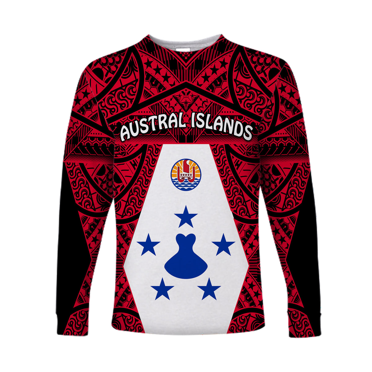(Custom Personalised) Austral Islands Long Sleeve Shirt Polynesian Pattern French Polynesia LT13 - Polynesian Pride