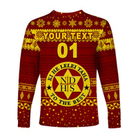 (Custom Personalised) Niuatoputapu High School Christmas Long Sleeve Shirt Simple Style LT8 - Polynesian Pride