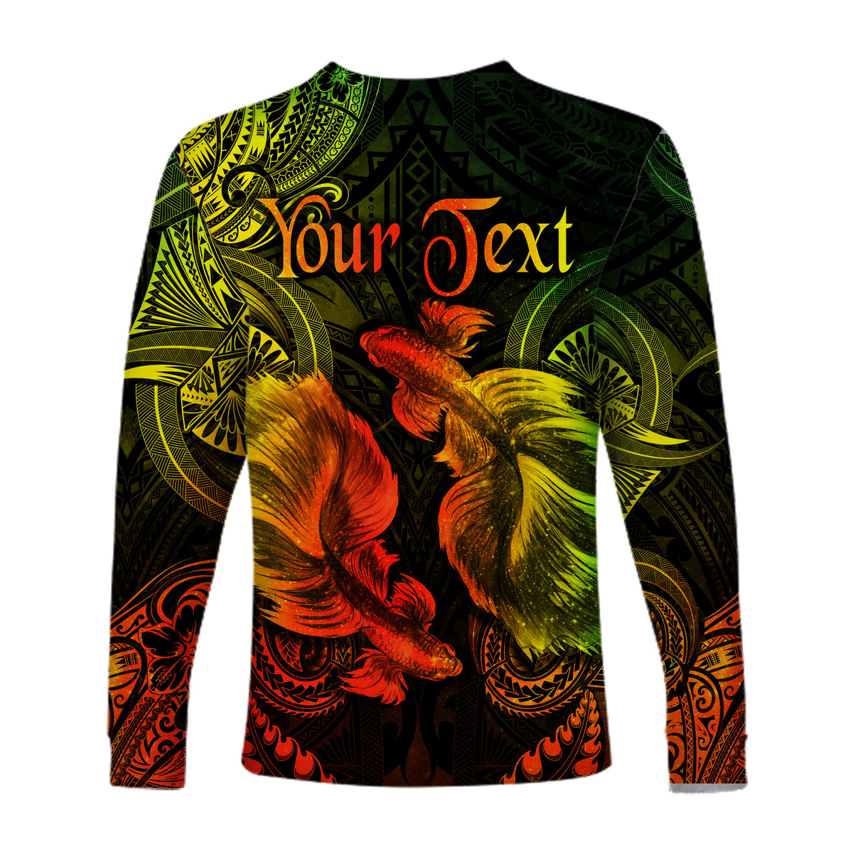 (Custom Personalised) Pisces Zodiac Polynesian Long Sleeve Shirt Unique Style - Reggae LT8 - Polynesian Pride
