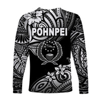FSM Pohnpei Long Sleeve Shirts Unique Vibes - Black LT8 - Polynesian Pride