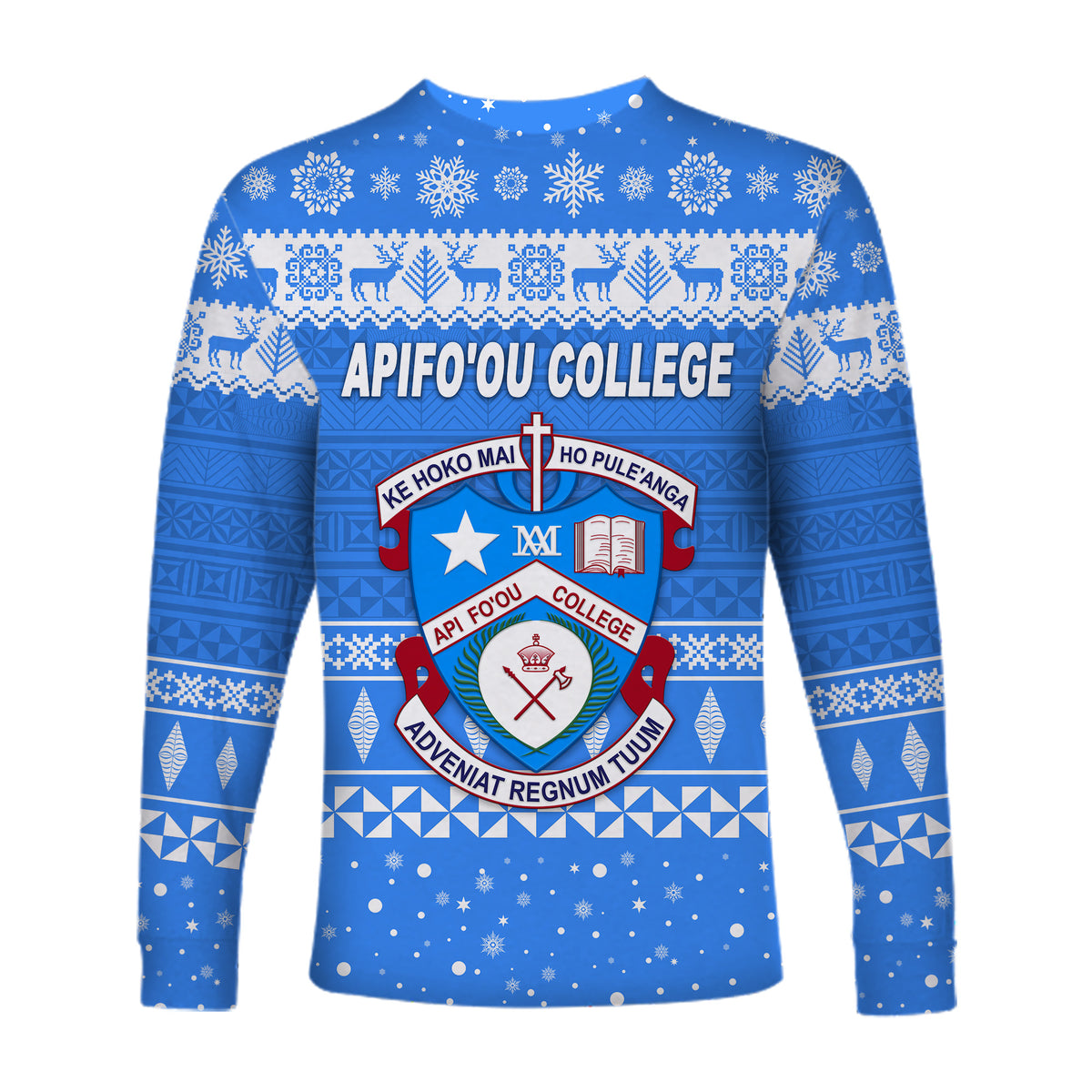 Apifo'ou College Christmas Long Sleeve Shirt Simple Style LT8 - Polynesian Pride