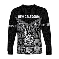 New Caledonia Long Sleeve Shirts Simple Style - Black LT8 - Polynesian Pride