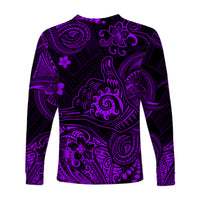 Hawaii Shaka Polynesian Long Sleeve Shirt Unique Style - Purple LT8 - Polynesian Pride
