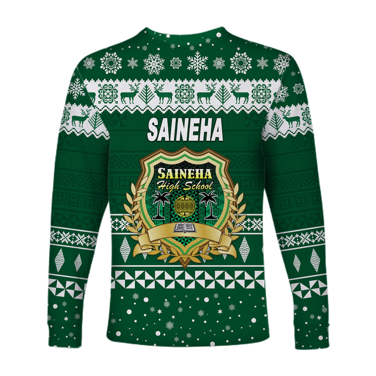 Saineha High School Christmas Long Sleeve Shirt Simple Style LT8 - Polynesian Pride