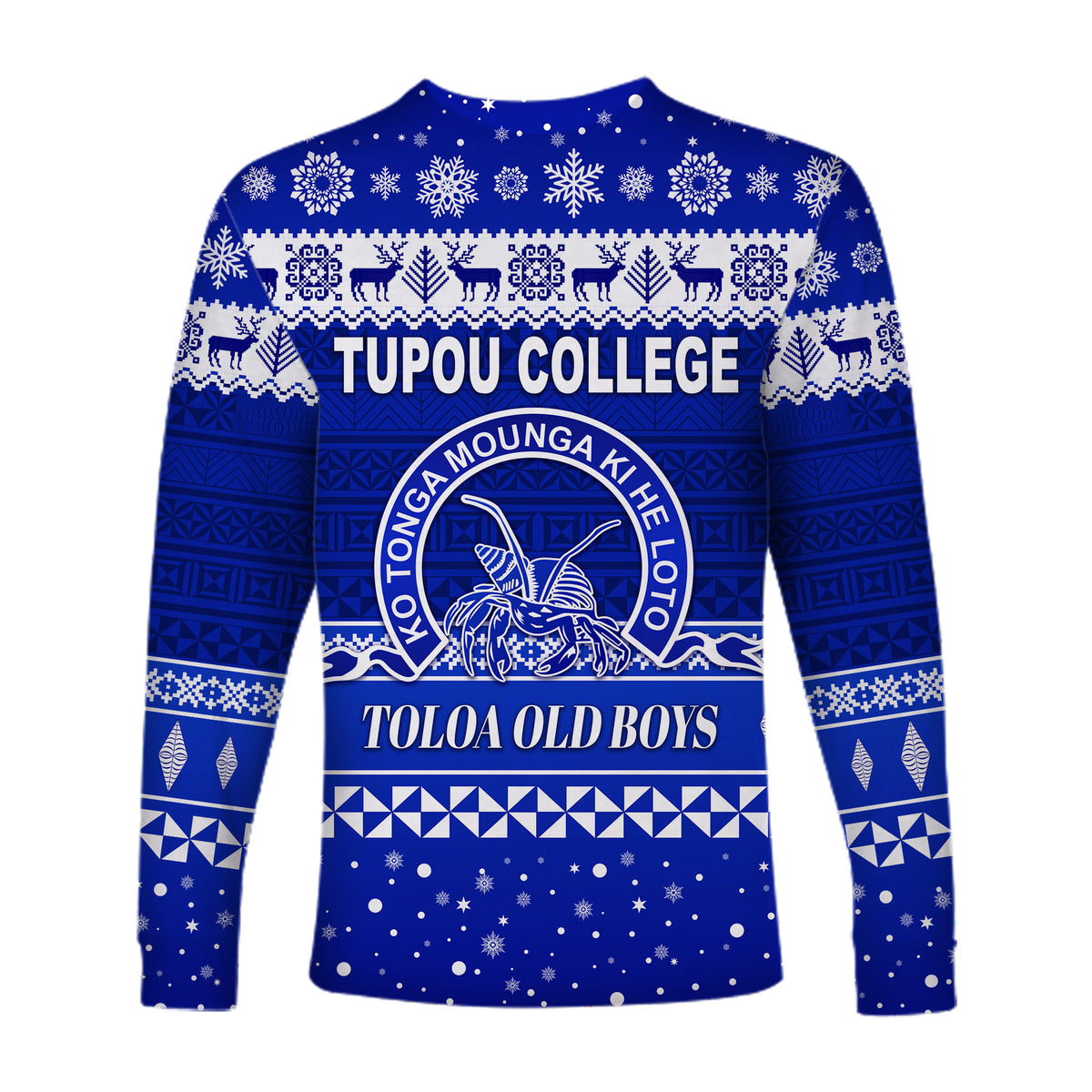 Tupou College Toloa Old Boys Christmas Long Sleeve Shirt Simple Style LT8 - Polynesian Pride