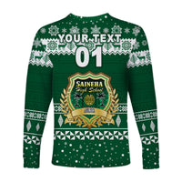 (Custom Personalised) Saineha High School Christmas Long Sleeve Shirt Simple Style LT8 - Polynesian Pride