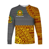 Tonga Vava'u High School Long Sleeve Shirt Kupesi Vibes - Grey LT8 - Polynesian Pride