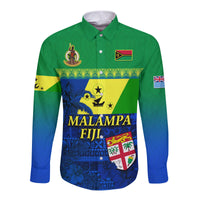 (Custom Personalised) Malampa Fiji Day Long Sleeve Button Shirt Vanuatu Polynesia mix Flowers LT13 - Polynesian Pride