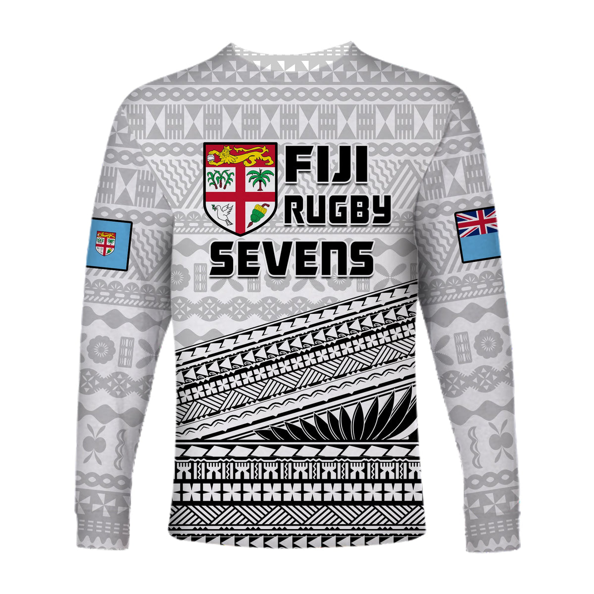 Fiji Sevens Rugby Long Sleeve Shirt Fijian 7s Tapa Polynesian Art LT14 - Polynesian Pride