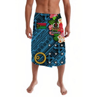 Vanuatu Sanma Lavalava Independence Be Proud LT8 Blue - Polynesian Pride